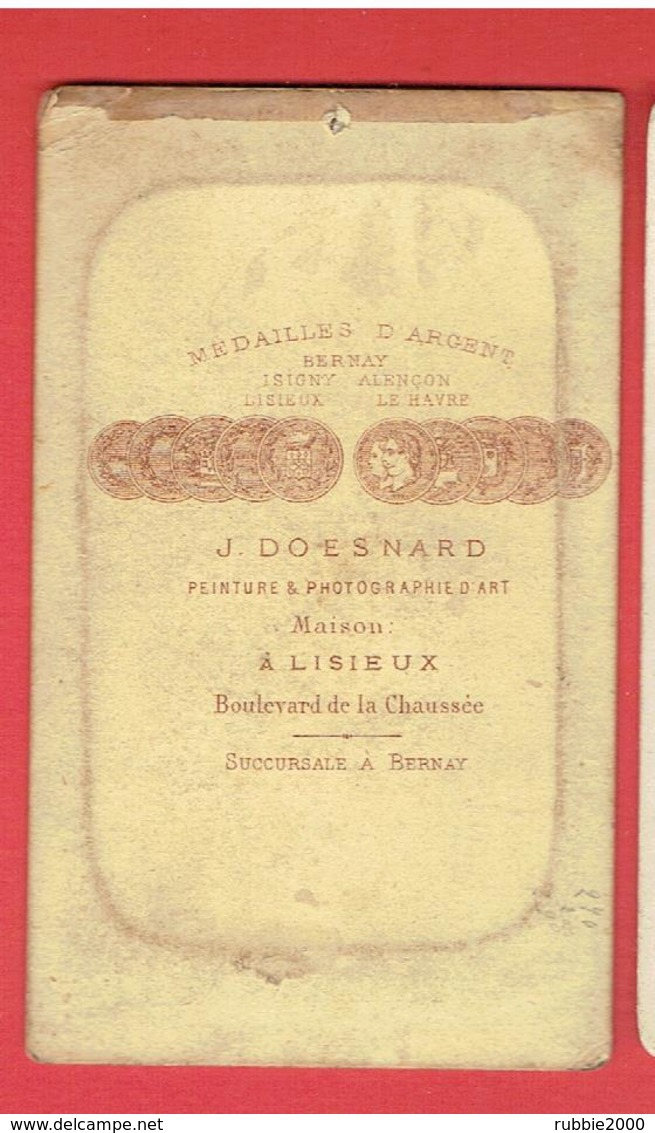 PHOTOGRAPHIE HOMME BOURRELIER SELLIER PHOTOGRAPHE DOESNARD A LISIEUX CALVADOS CDV - Professions