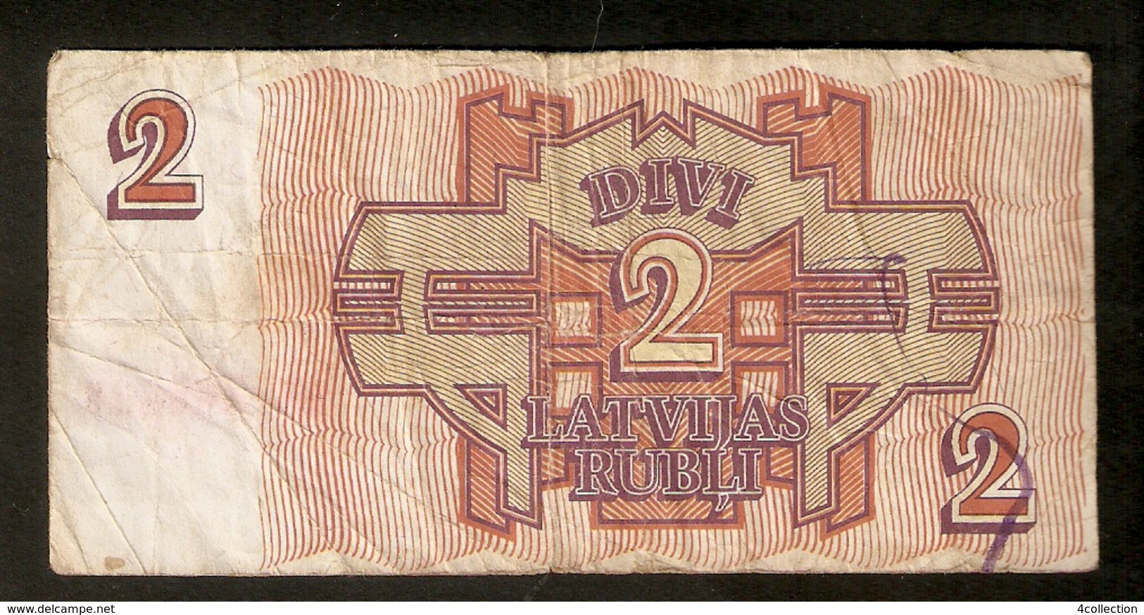 T. Latvia 2 Rubel Rubli Roubles 1992 Ser. RA 168426 - Letland