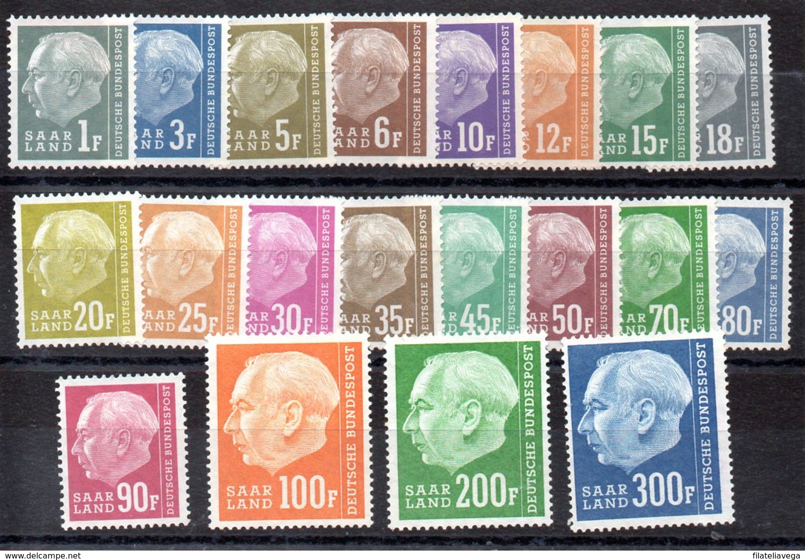 Serie De Sarre Nº Yvert 391/10 , Nº Michel 409/28 ** Ohne Gummi - Nuevos