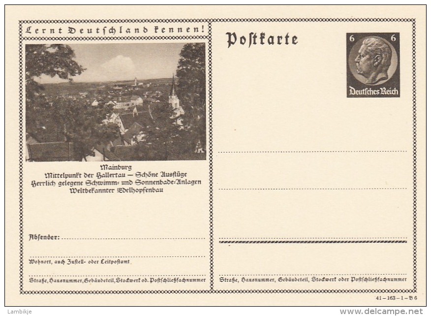 Deutsches Reich Postkarte P236 1934 - Sonstige & Ohne Zuordnung