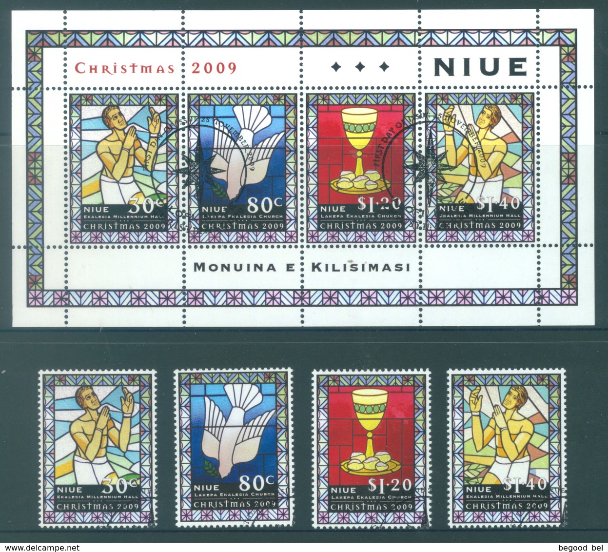 NIUE  - 2009 - USED/OBLIT  - CHRISTMAS - Yv 916-919 BLOC 159 - Lot 17782 - Niue