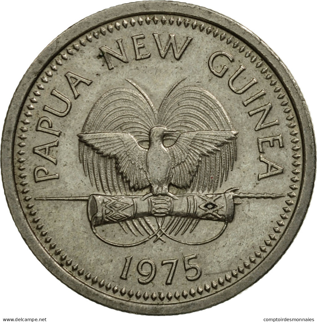 Monnaie, Papua New Guinea, 5 Toea, 1975, Hambourg, TTB, Copper-nickel, KM:3 - Papua New Guinea