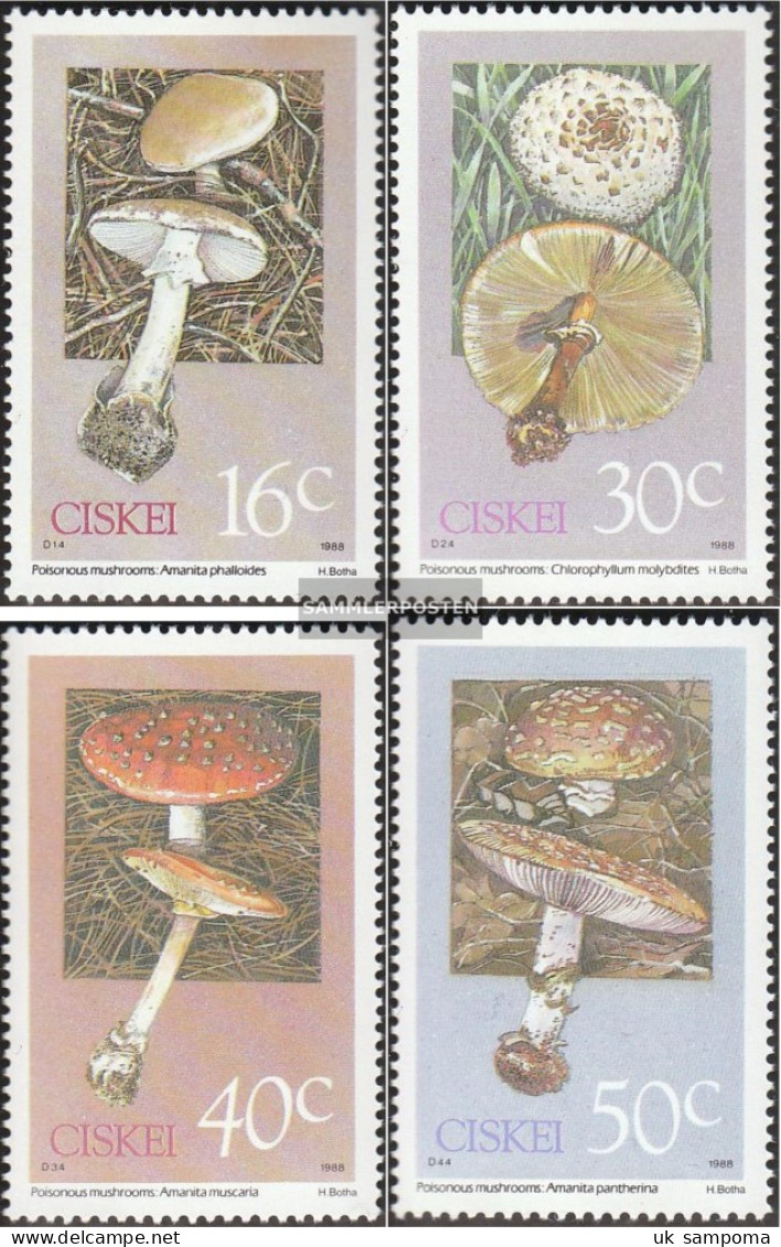 South Africa - Ciskei 145-148 (complete Issue) Unmounted Mint / Never Hinged 1988 Toadstools - Ciskei
