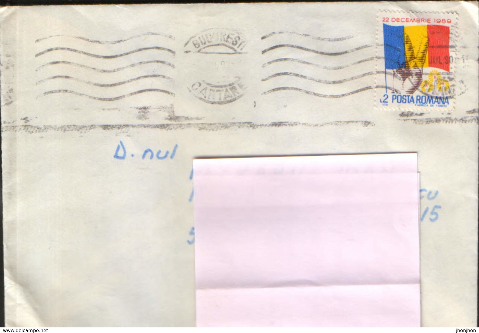 Romania - Letter Circulated In 1990 -  Stamp With The Romanian Revolution Of 1989 - Lettres & Documents