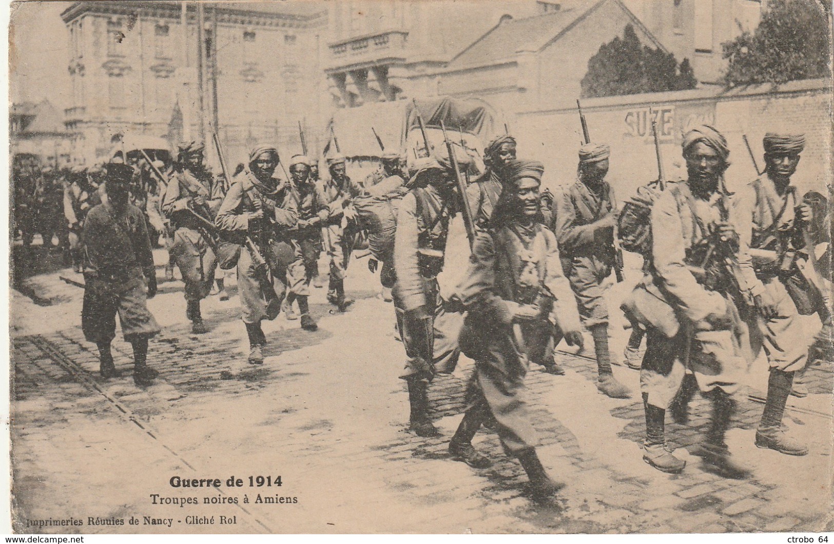 CPA AMIENS 80 - Guerre 1914 - Troupes Noires - Amiens