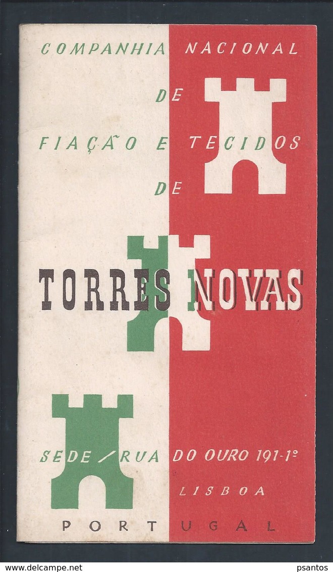 Desdobravel Da Companhia Nacional De Fiação E Tecidos De Torres Novas. Editado Em 1954. Wiring And Fabric Factory.Rare. - Textile & Clothing