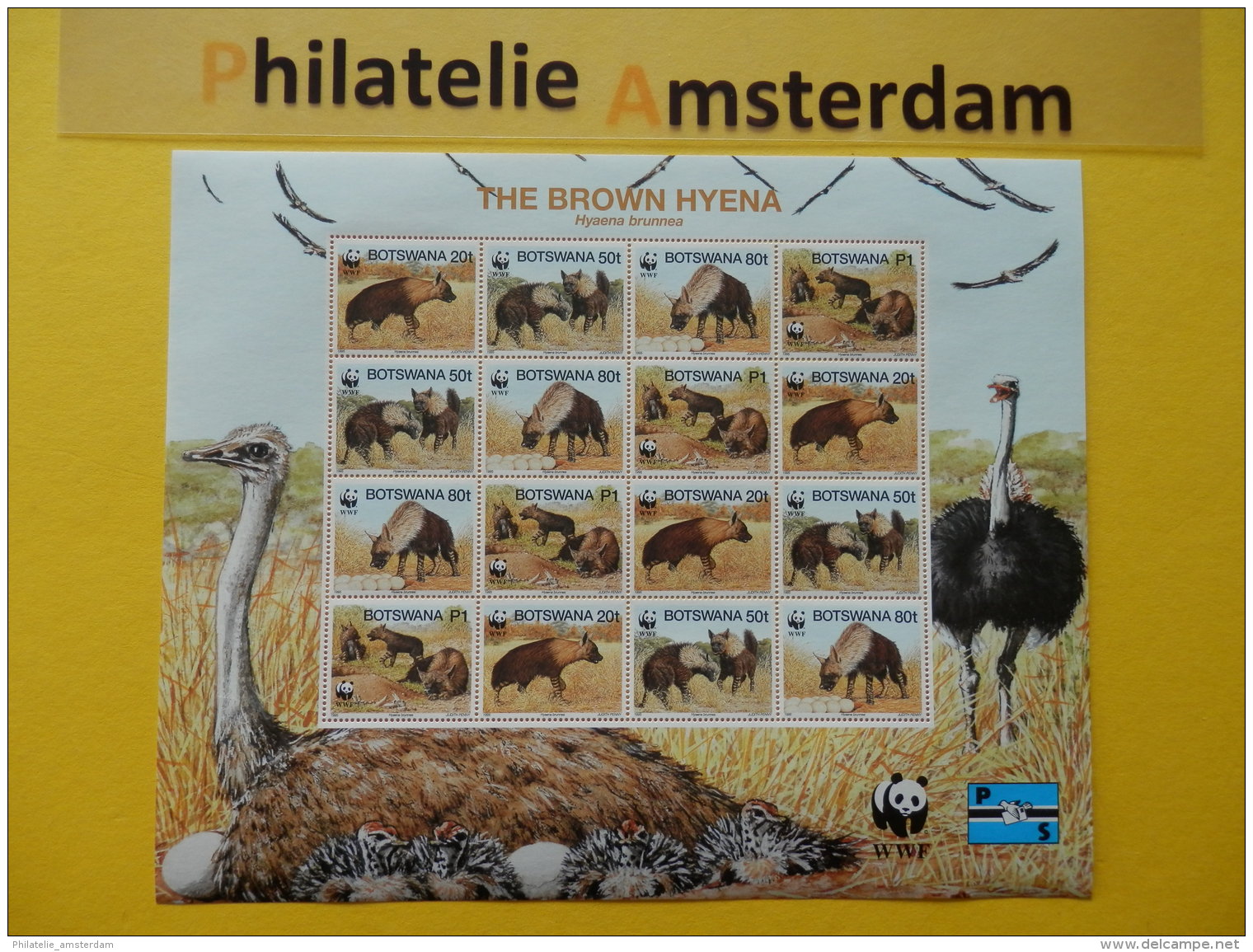 Botswana 1995, WWF FAUNA HYENA: Mi 586-89, ** KB - Unused Stamps