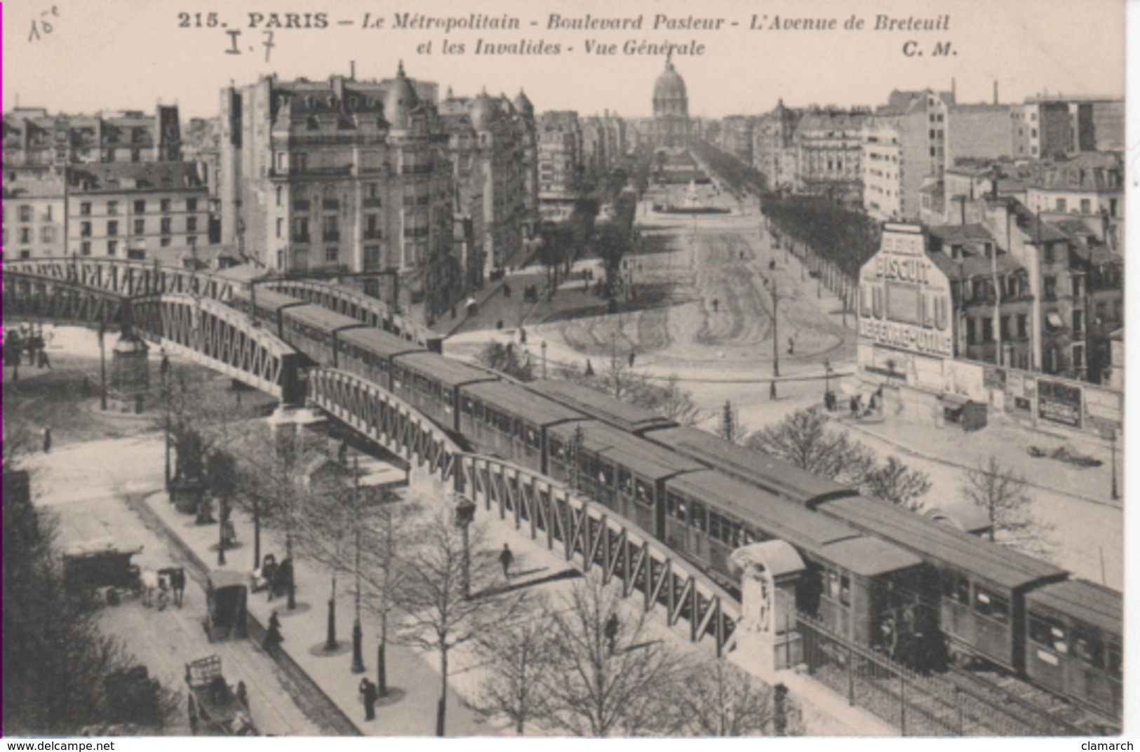 PARIS 15-Le Métropolitain-Boulevard Pasteur-l(Avenue De Breteuil-CM 215 - District 15