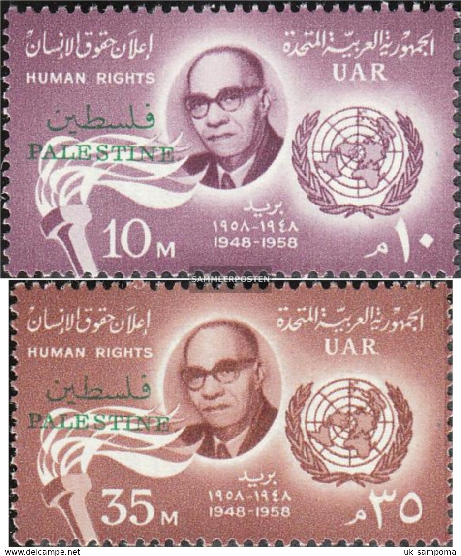 Egypt - Cast. Palestine 102-103 (complete Issue) Unmounted Mint / Never Hinged 1958 Human Rights - Other & Unclassified