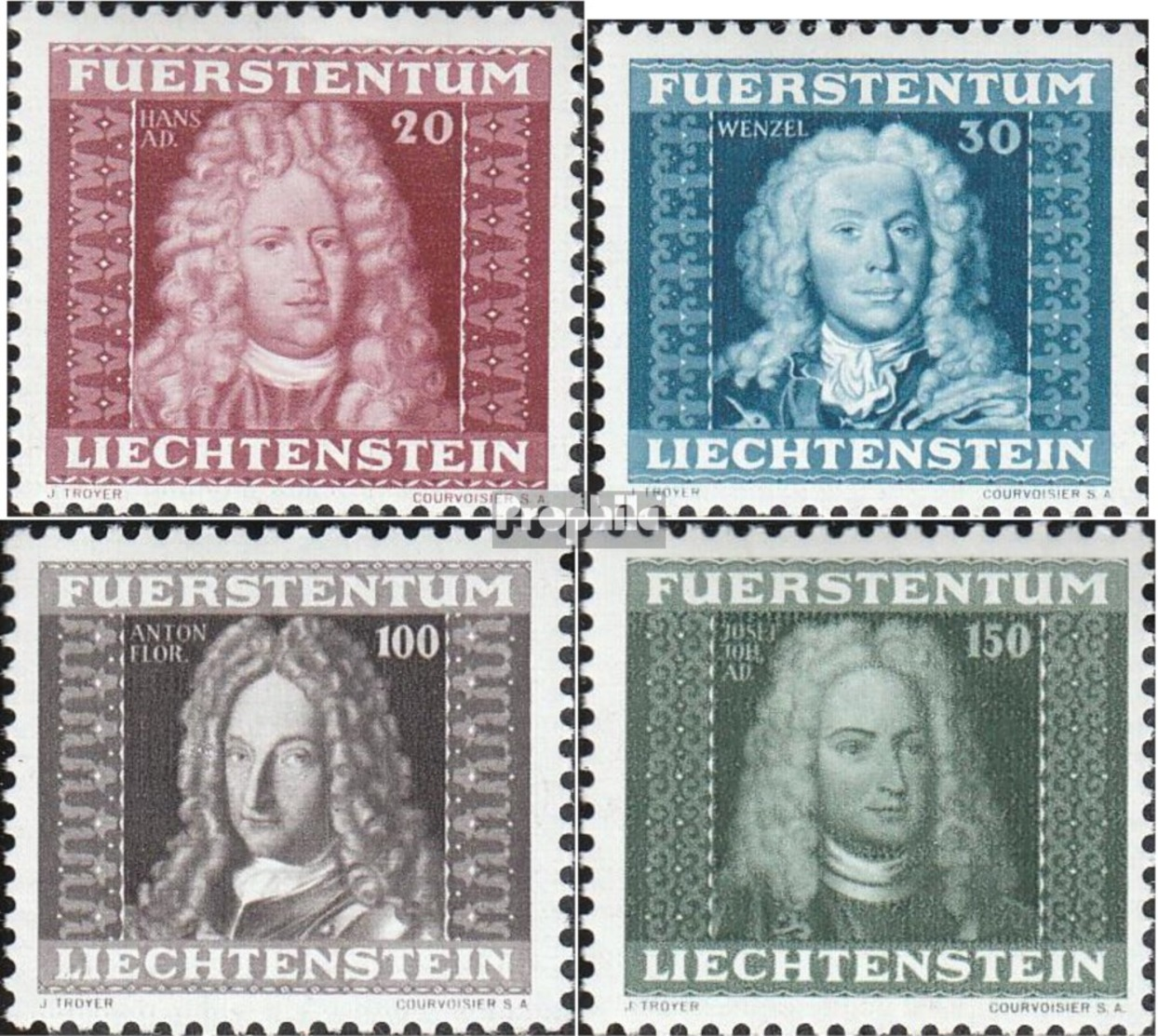 Liechtenstein 198-201 (completa Edizione) MNH 1941 Prince - Ungebraucht