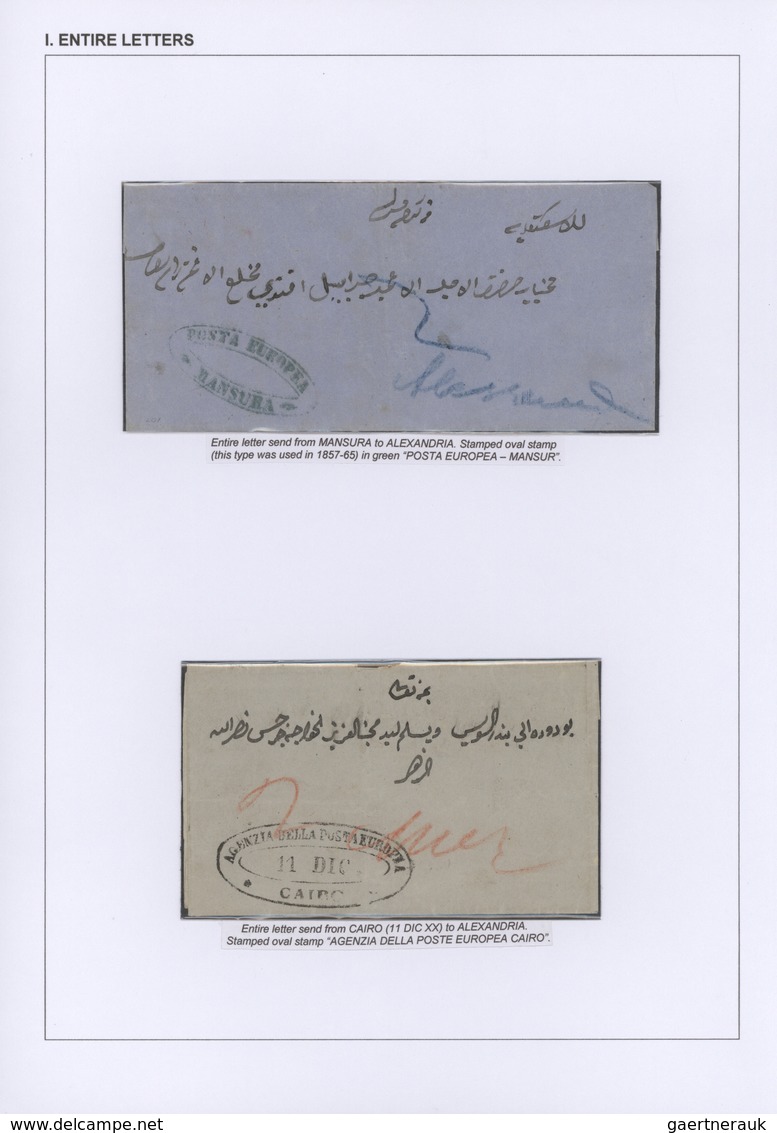Ägypten: 1704-1879, Specialized Collection Of Stamps And Covers Well Written Up On Pages And Housed - Otros & Sin Clasificación