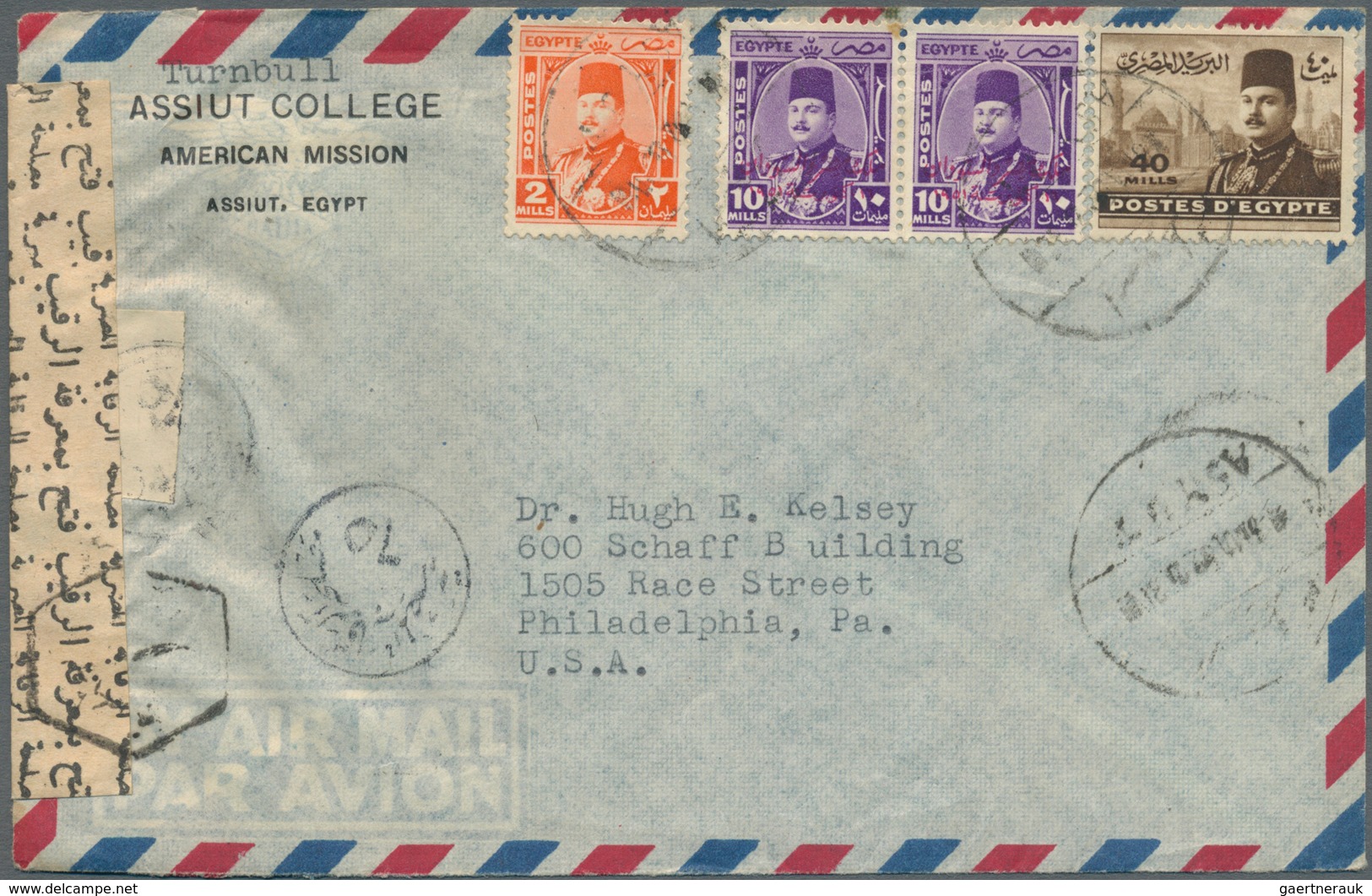 Ägypten: 1907-1950: A Diverse Group Of 36 Covers, Postcards And Postal Stationery Items Including Ce - Other & Unclassified