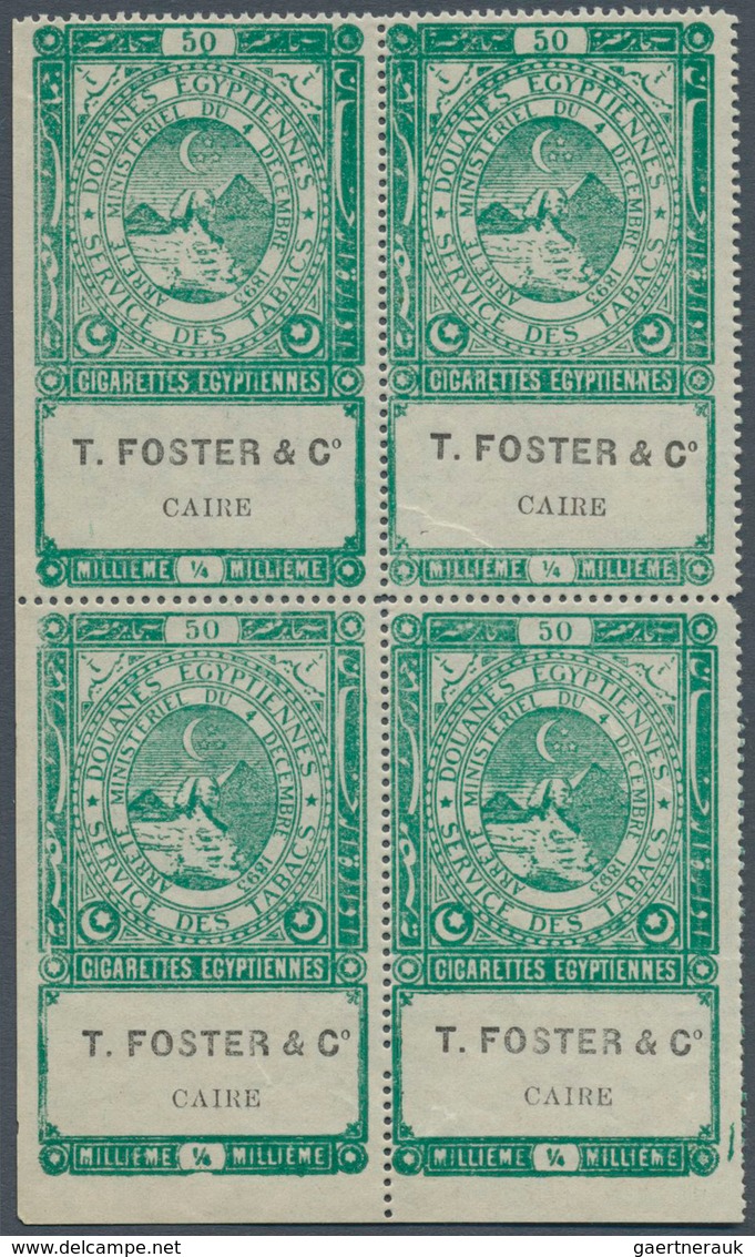 Ägypten - Besonderheiten: 1890s, FISCALS "Cigarette Stamps", Collection Of 23 Different Blocks Of Fo - Other & Unclassified