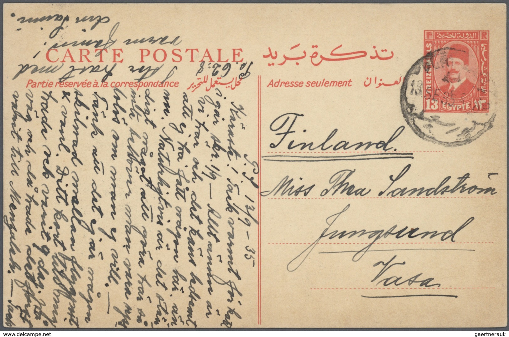 Ägypten - Ganzsachen: 1890's-1950's: Group Of 22 Postal Stationery Items Used, With Good Cards Like - Autres & Non Classés