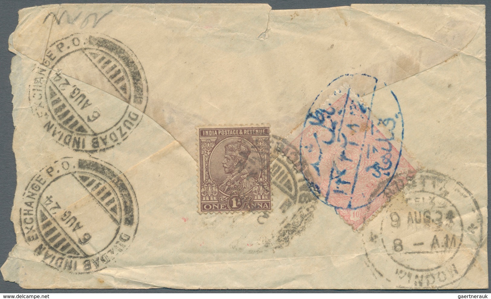 Afghanistan: 1909-1928: Collection of 19 pre-UPU covers to India, from the Kabul region via the nort