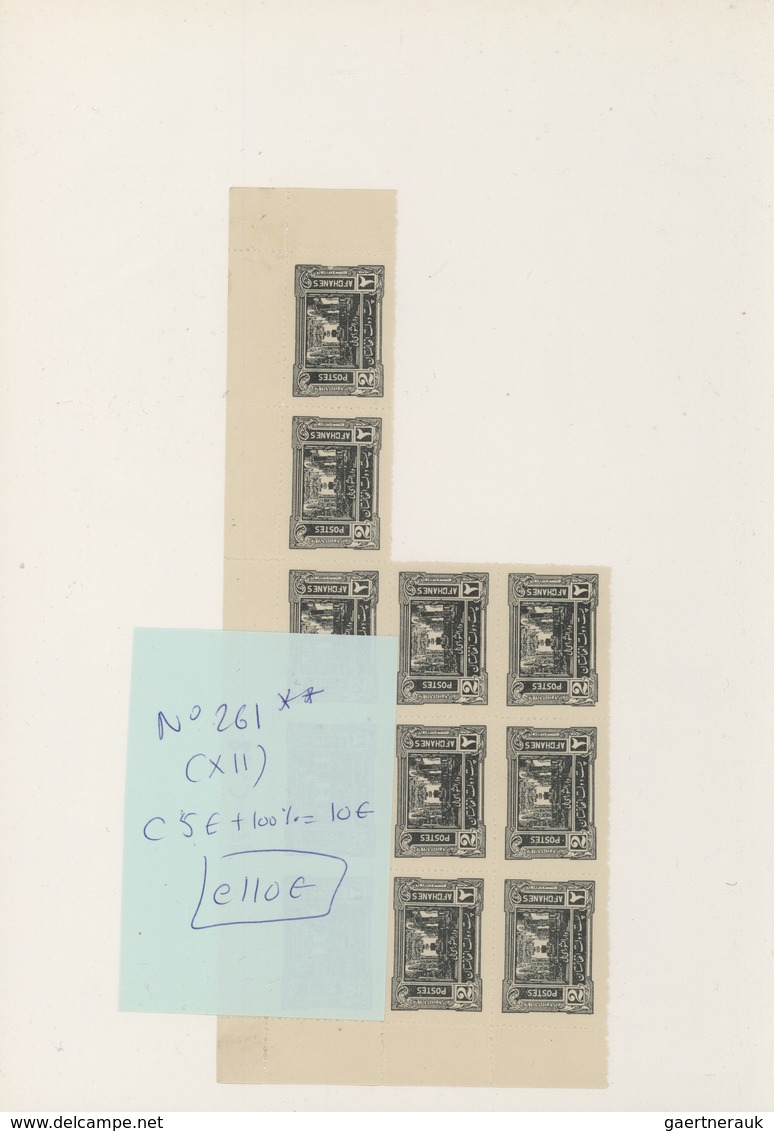 Afghanistan: 1930/1950 (ca): more then MNH 600 values in sheets and sheet parts, many different stam