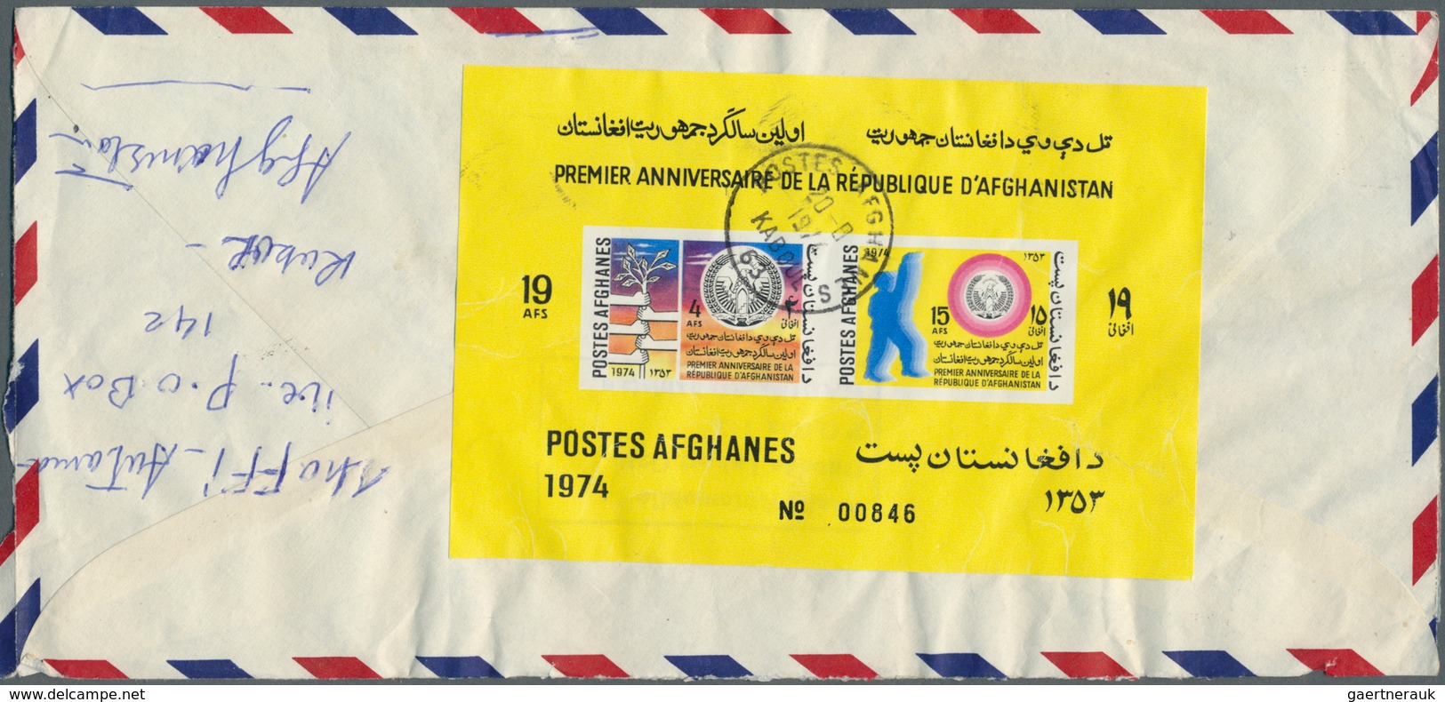 Afghanistan: 1930's-1970's Ca.: Group Of About 80 Covers (few Cover Fronts) From Afghanistan To Grea - Afganistán