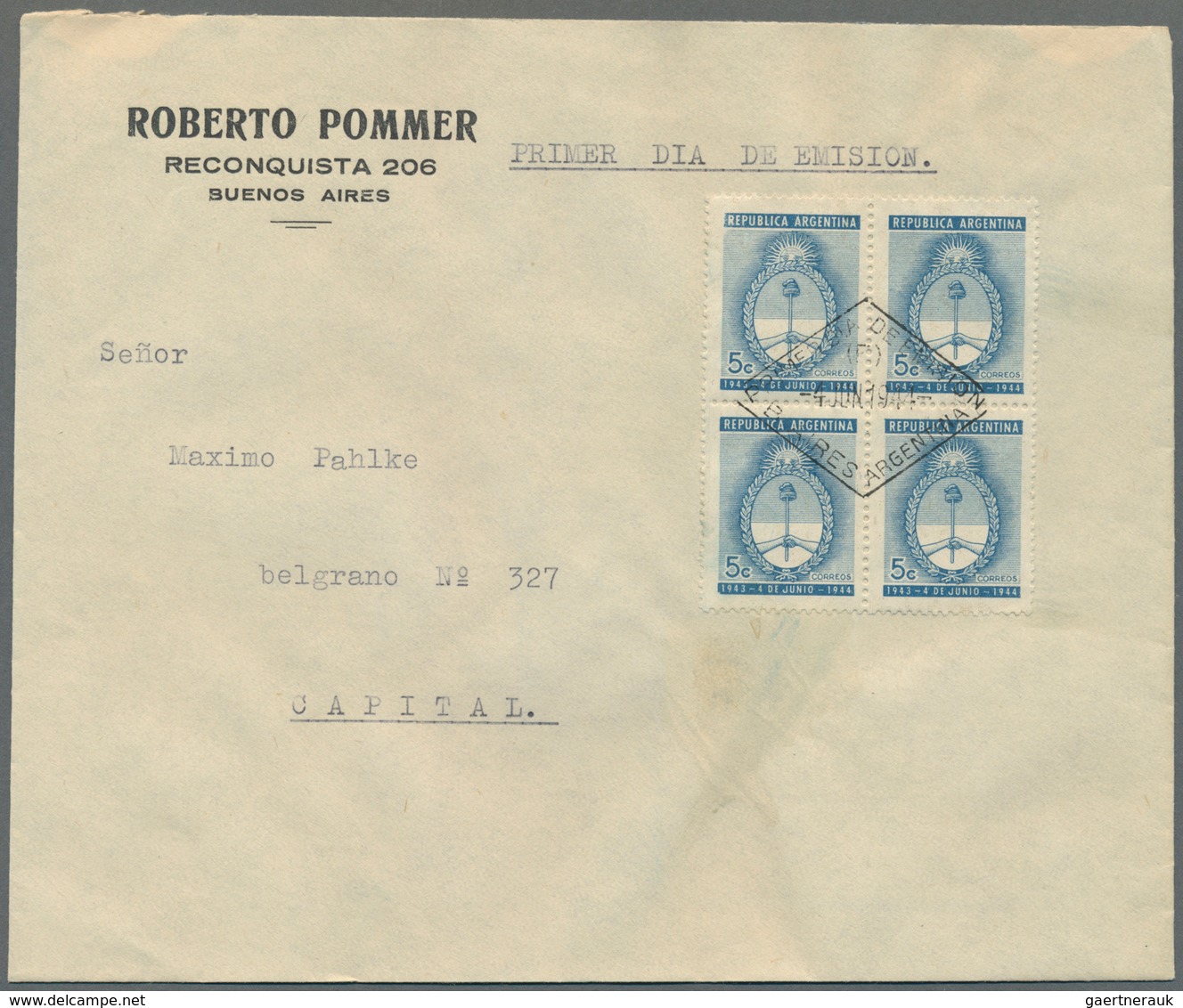 Argentinien: 1940/1950 (ca.), Accumulation Of Apprx. 130 Covers And Cards, Comprising Many F.d.c. In - Autres & Non Classés