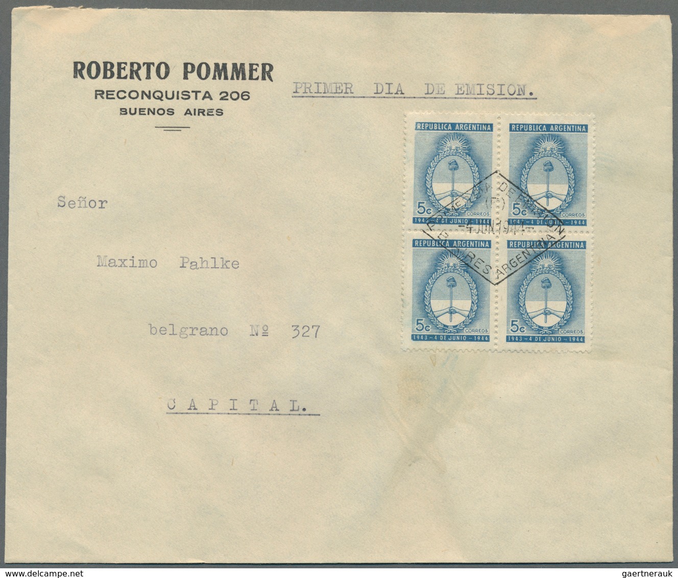 Argentinien: 1940/1950 (ca.), Accumulation Of Apprx. 130 Covers And Cards, Comprising Many F.d.c. In - Other & Unclassified