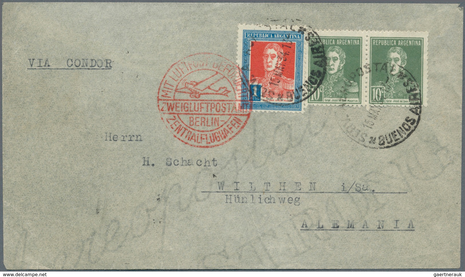 Argentinien: 1940/1950, 19 Air Mail Covers, Most Via Condor & L.A.T.I., All To Germany And Swiss, Fi - Other & Unclassified