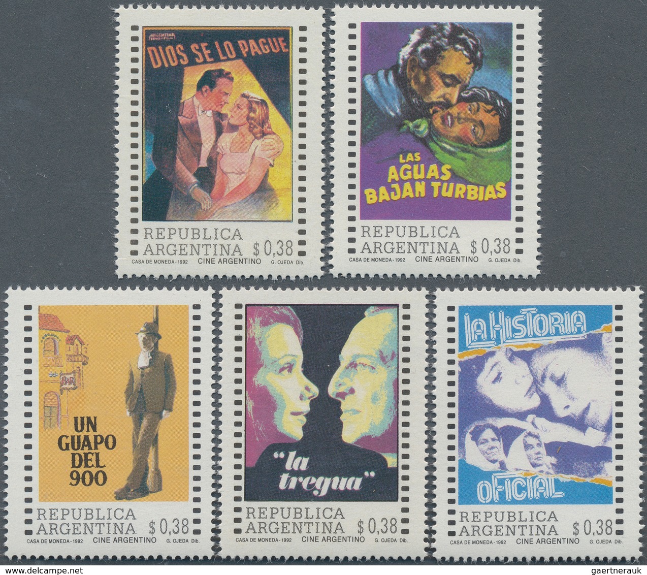 Argentinien: 1985/1993, Accumulation Of Mostly Thematic Stamps Incl. Flowers, Cinema, Drugs, Paintin - Otros & Sin Clasificación