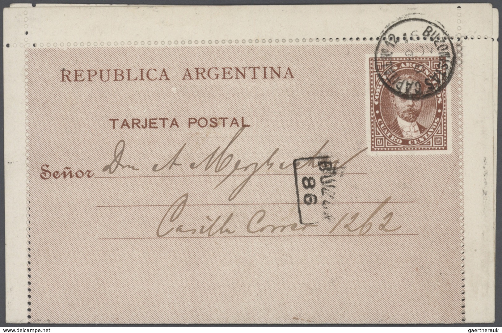 Argentinien - Ganzsachen: 1890/1903, Lot Of Apprx. 58 Used And Unused Stationeries, Comprising Cards - Entiers Postaux