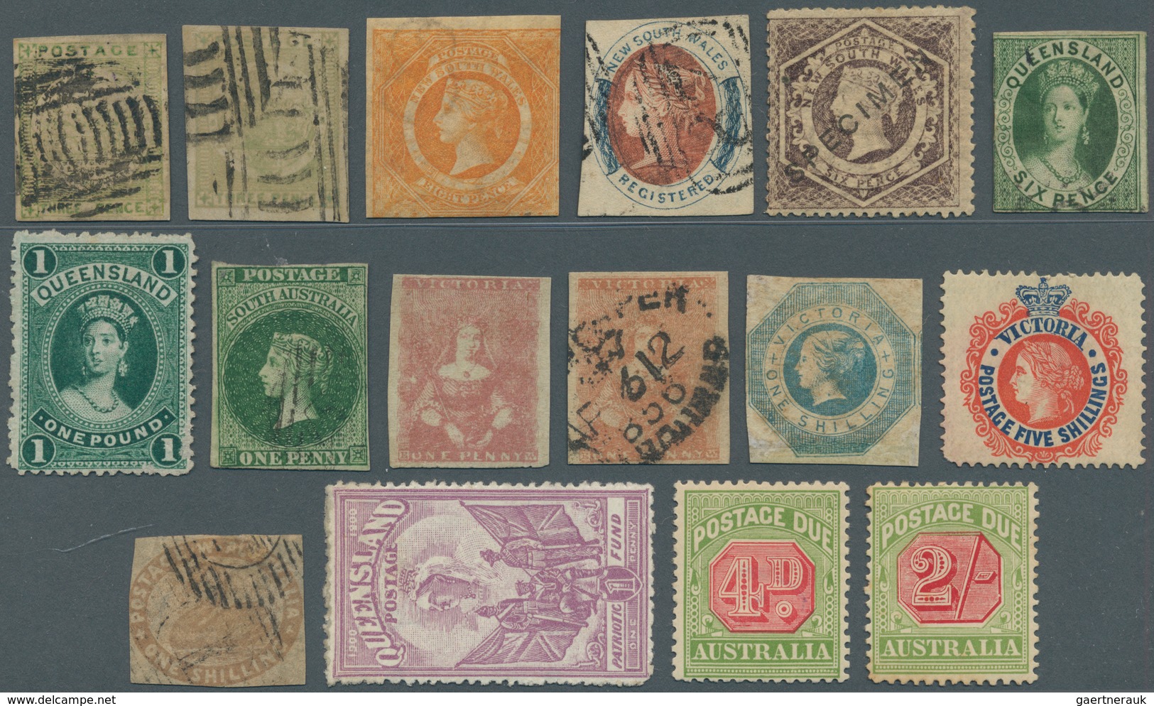 Australische Staaten: 1850/1925 (ca.), Duplicates Incl. Some Australian Commonwealth On Three Stockc - Collections