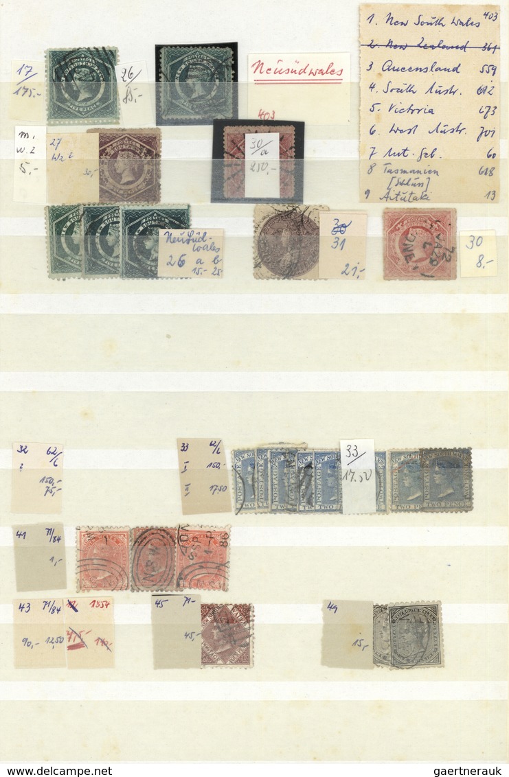 Australien: 1860's-1990 Ca.: Collections Of Mint And Used Stamps From Australia, New Zealand And Pac - Covers & Documents