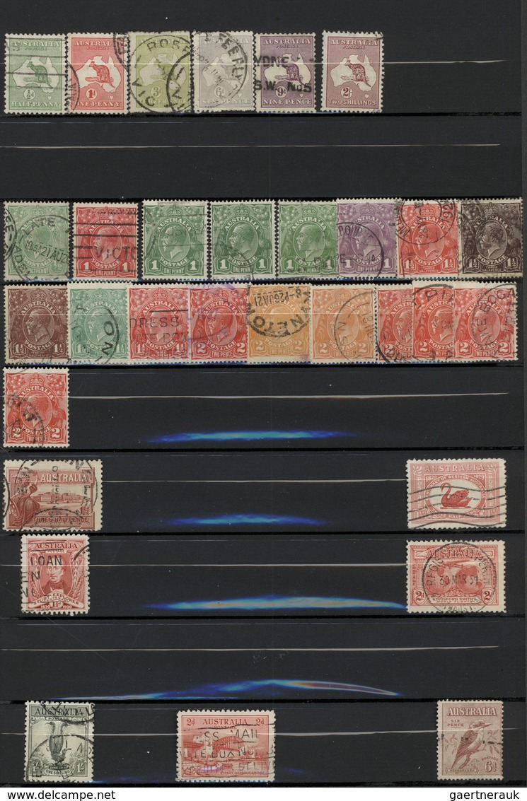 Australien: 1860's-1990 Ca.: Collections Of Mint And Used Stamps From Australia, New Zealand And Pac - Covers & Documents