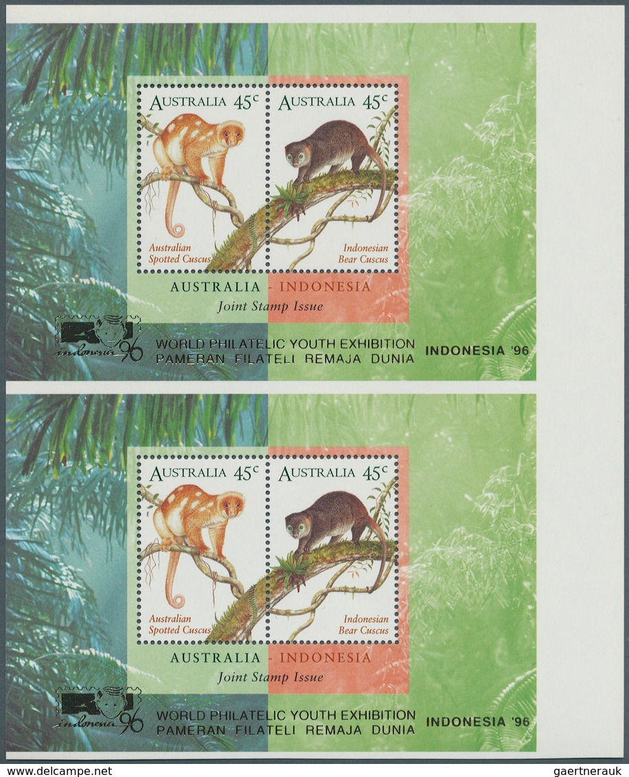 Australien: 1995/96, Big Lot IMPERFORATED Stamps For Investors Or Specialist Containing 4 Different - Cartas & Documentos