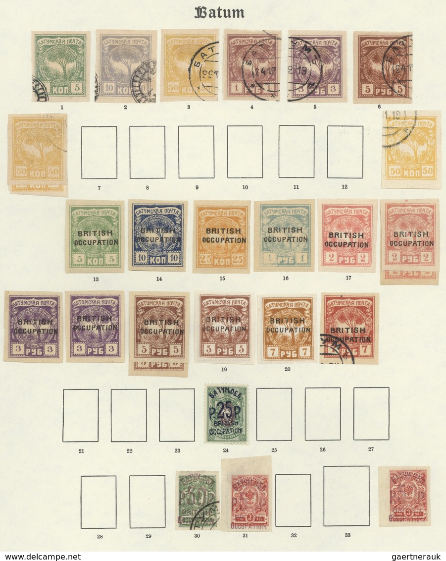 Batum: 1919-20 Collection Of 66 Stamps, Mint And Used, With Several Better Overprints Etc., Few Canc - Batum (1919-1920)