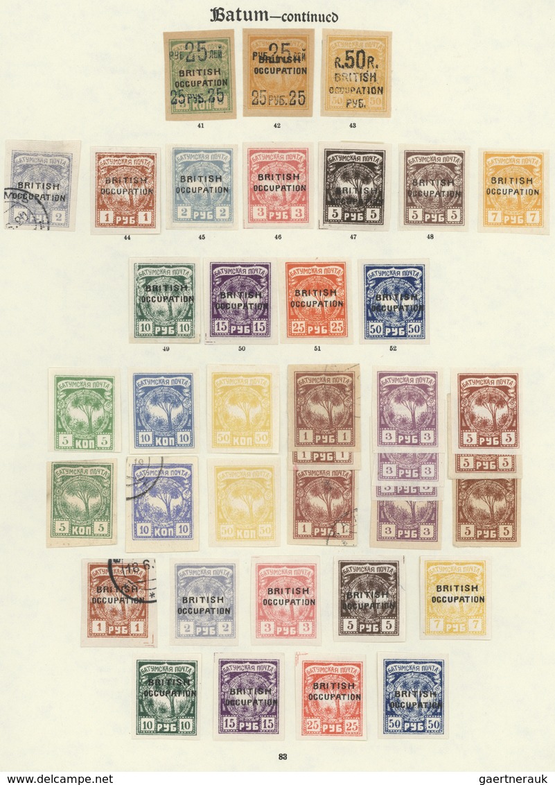 Batum: 1919-20 Collection Of 66 Stamps, Mint And Used, With Several Better Overprints Etc., Few Canc - Batum (1919-1920)