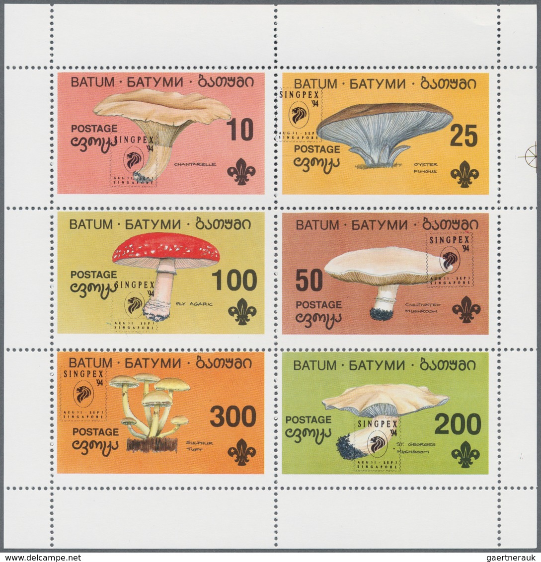 Batum: 1994/1997 (ca.), Accumulation With Mostly GOLD And SILVER FOIL Stamps And Sheetlets/miniature - Batum (1919-1920)