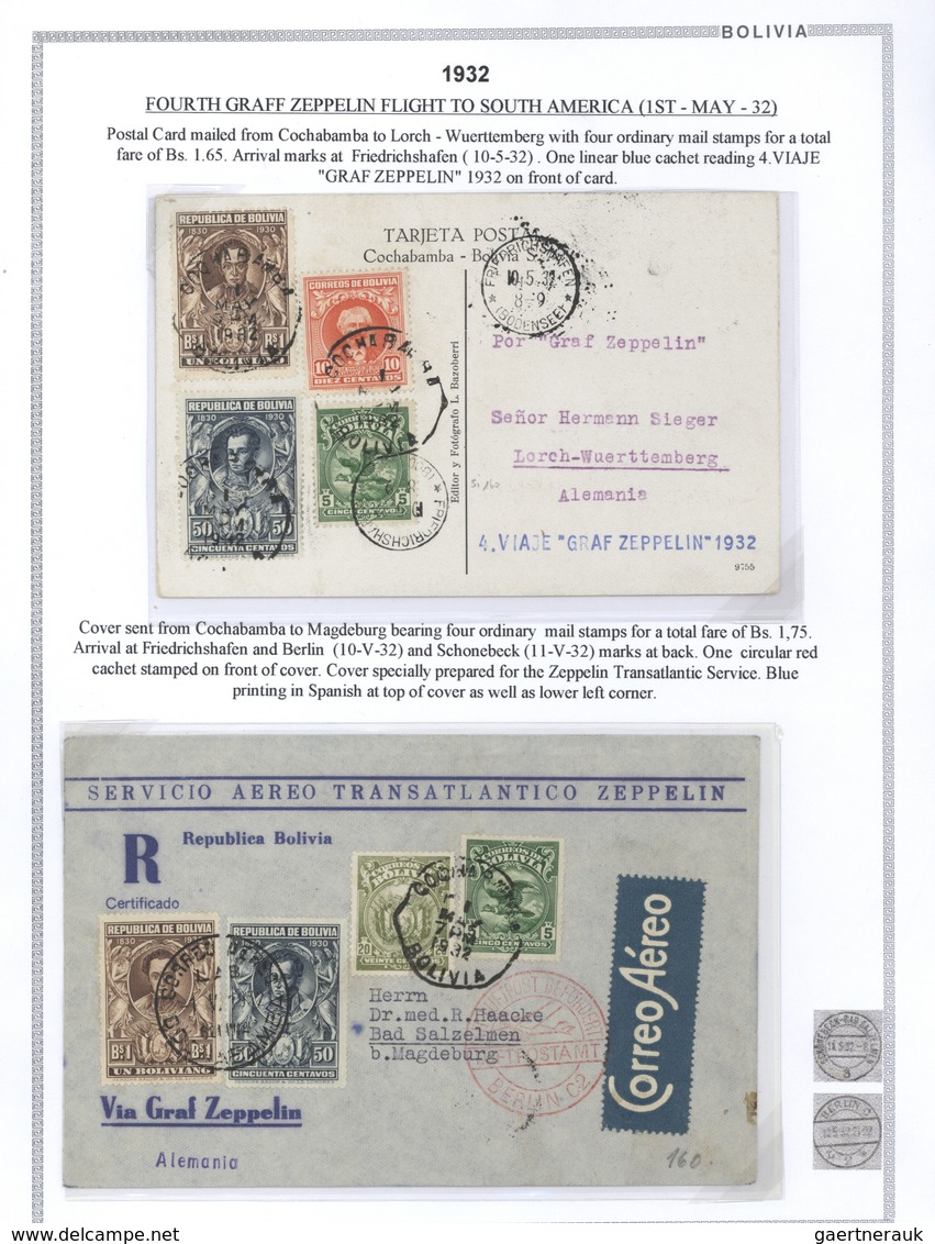 Bolivien: 1923/37 - BOLIVIA AIR MAIL: A Magnificent Study Of The Evolution Of Air Mail In Bolivia, O - Bolivia