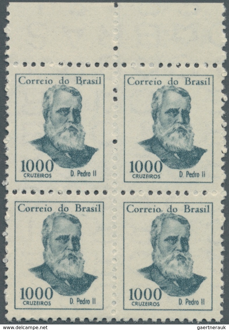 Brasilien: 1966, Definitives 1.000cr. Blackish-bluegreen ‚Emperor Pedro II.‘ In A Lot With 18 Stamps - Neufs