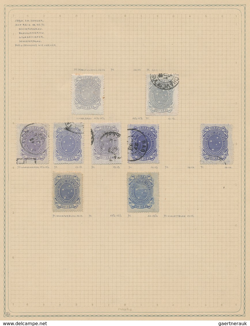 Brasilien - Besonderheiten: 1890-1910: Collection Of About 300 Definitives, Mint And Used, From 1890 - Autres & Non Classés