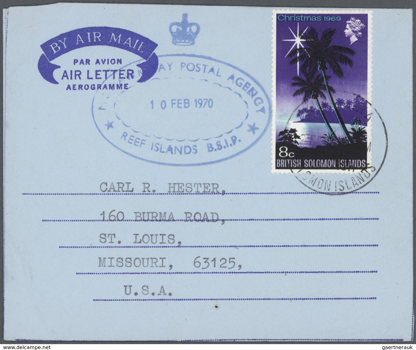 Britische Salomoninseln: 1951/1995 (ca.), AEROGRAMMES: Accumulation With About 850 Unused And Used/C - Iles Salomon (...-1978)