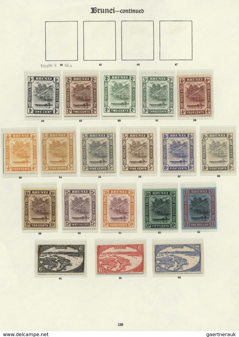 Brunei: 1906-37: Mint Collection Of 37 Stamps, From Four Singles Of 1906 (1c. To 50c. On 16c.) To 19 - Brunei (1984-...)