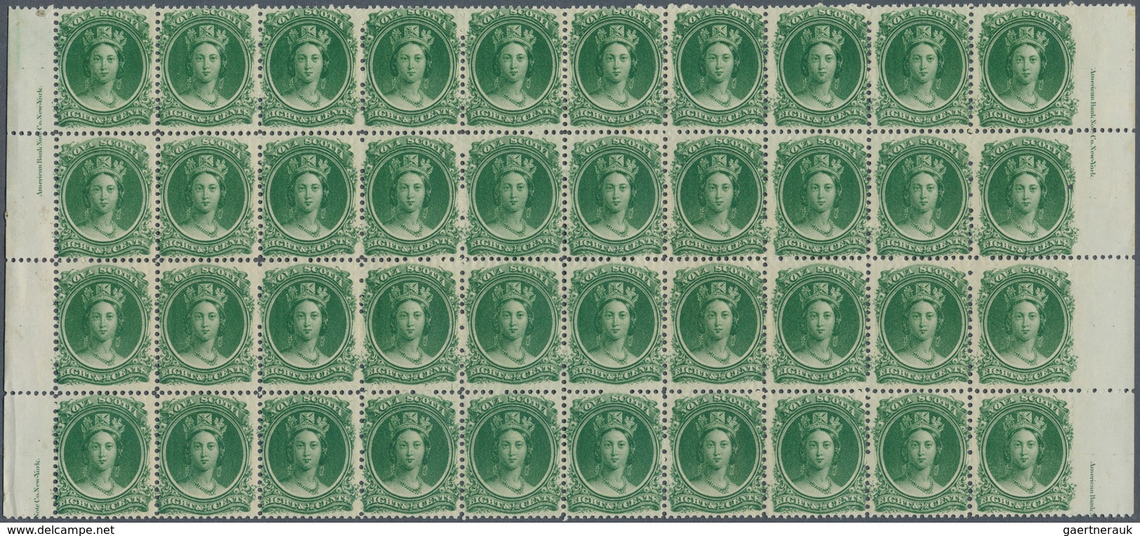 Neuschottland: 1860/1863, Recess Printed QV Definitives In $ Currency, U/m Accumulation Mainly Withi - Cartas & Documentos