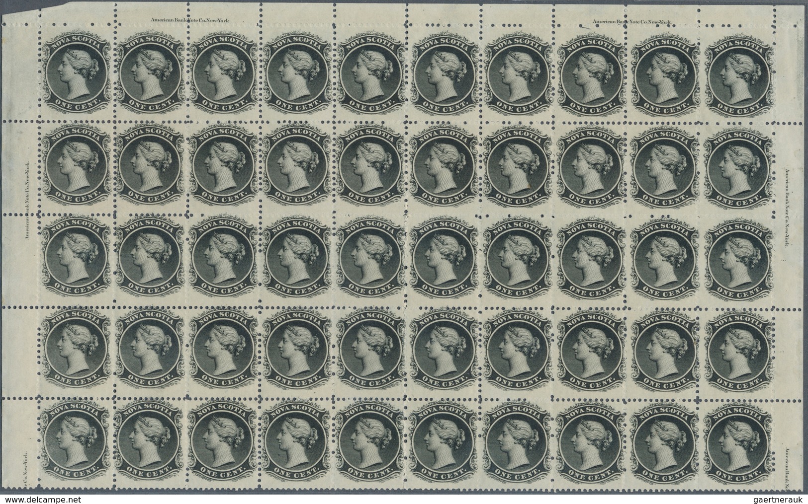 Neuschottland: 1860/1863, Recess Printed QV Definitives In $ Currency, U/m Accumulation Mainly Withi - Cartas & Documentos
