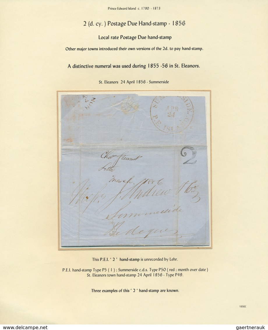 Prinz-Edward-Insel: 1799/1875: Over two dozen items, 1799 onwards with rates and routes extensively