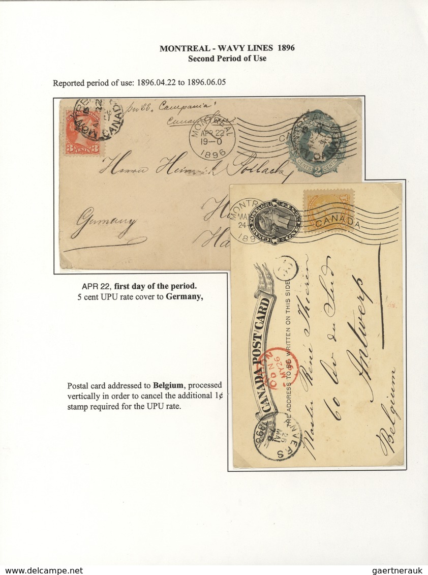 Canada - Stempel: 1896/1902, THE MACHINE CANCELLATIONS OF CANADA, Extraordinary Collection Of Apprx. - Historia Postale