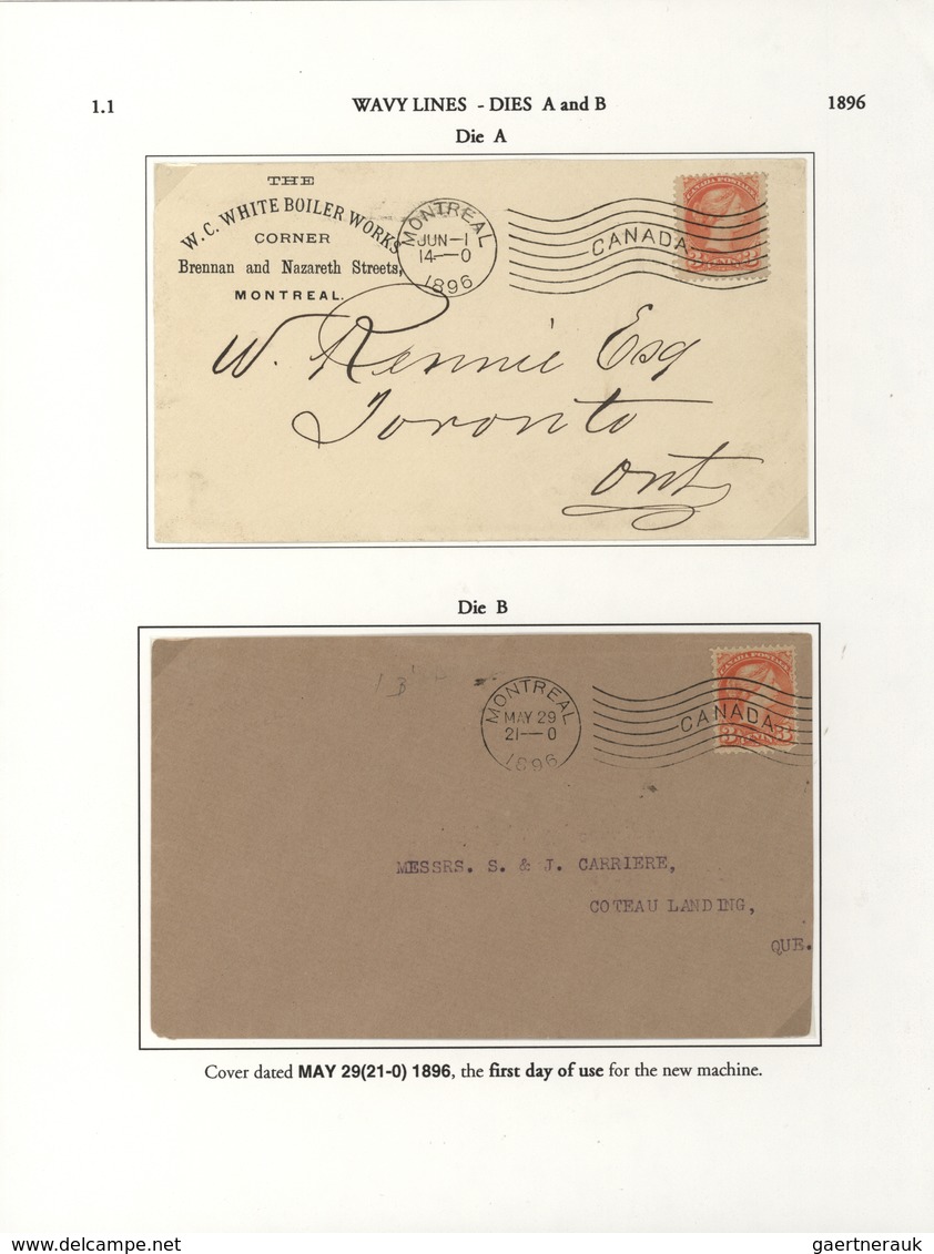 Canada - Stempel: 1896/1902, THE MACHINE CANCELLATIONS OF CANADA, extraordinary collection of apprx.