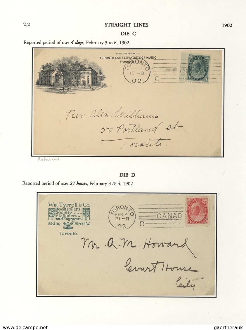 Canada - Stempel: 1896/1902, THE MACHINE CANCELLATIONS OF CANADA, extraordinary collection of apprx.