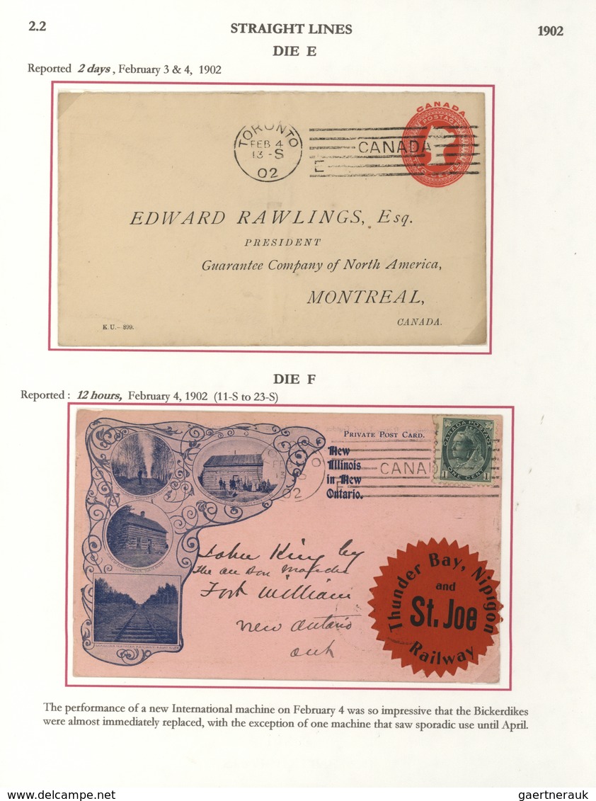 Canada - Stempel: 1896/1902, THE MACHINE CANCELLATIONS OF CANADA, extraordinary collection of apprx.