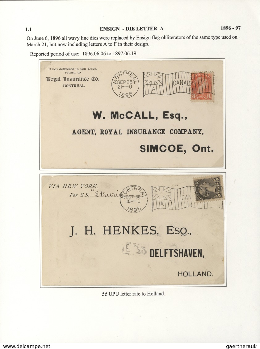 Canada - Stempel: 1896/1902, THE MACHINE CANCELLATIONS OF CANADA, extraordinary collection of apprx.