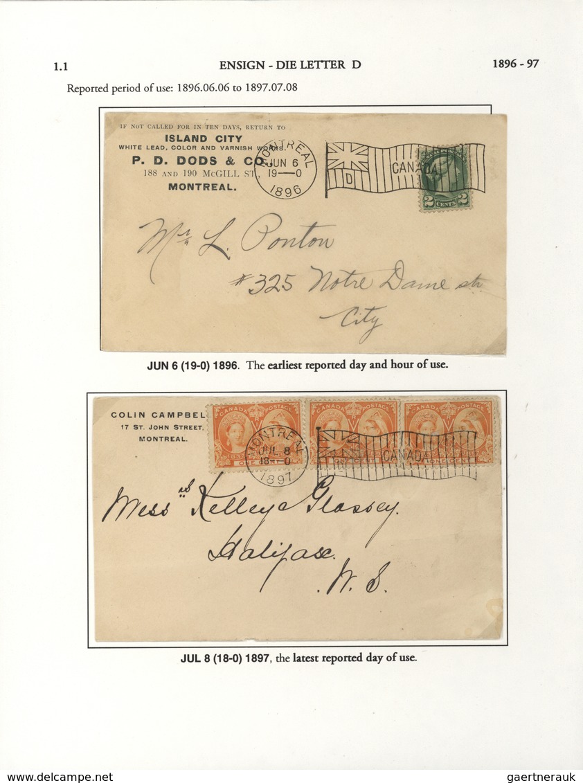 Canada - Stempel: 1896/1902, THE MACHINE CANCELLATIONS OF CANADA, extraordinary collection of apprx.