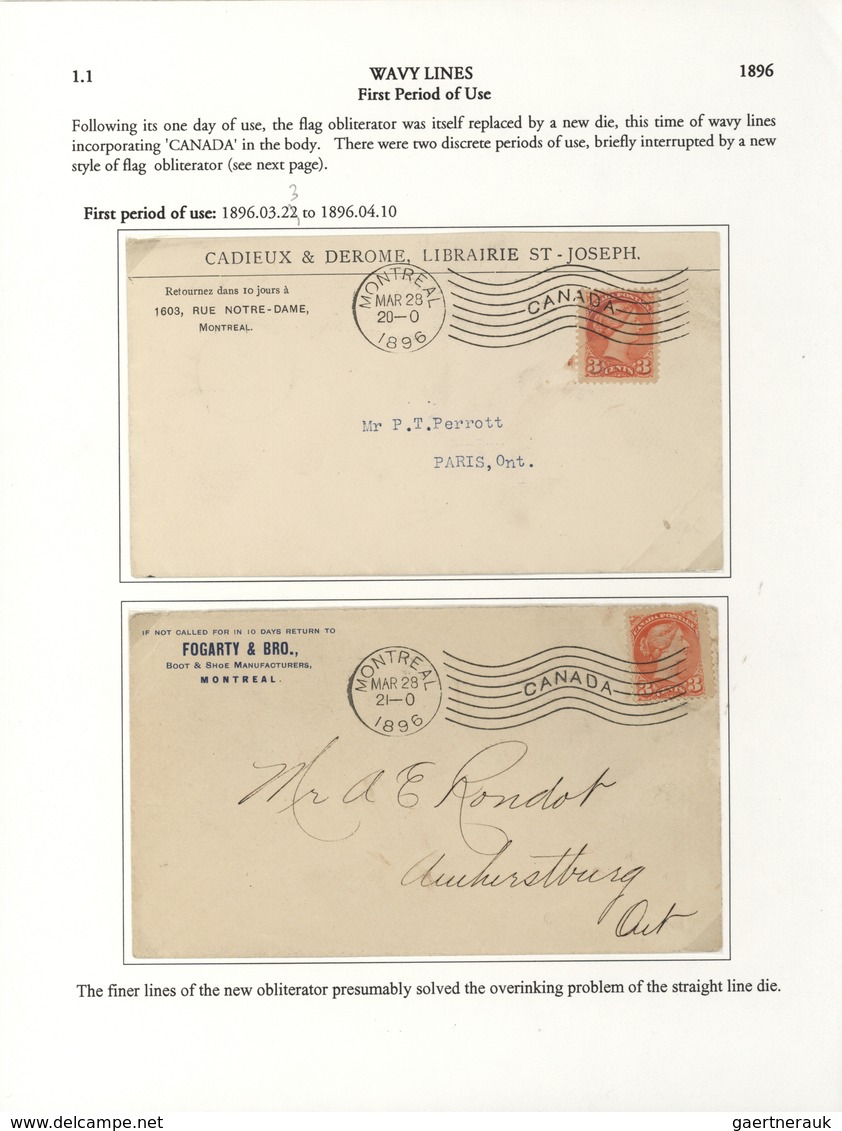 Canada - Stempel: 1896/1902, THE MACHINE CANCELLATIONS OF CANADA, extraordinary collection of apprx.