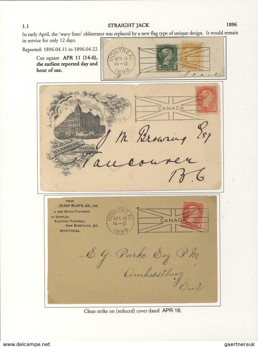 Canada - Stempel: 1896/1902, THE MACHINE CANCELLATIONS OF CANADA, extraordinary collection of apprx.