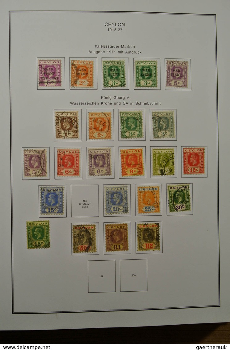 Ceylon / Sri Lanka: 1857-1988. Well Filled, Used (most Souvenir Shets MNH) Collection Ceylon 1857-19 - Sri Lanka (Ceylan) (1948-...)